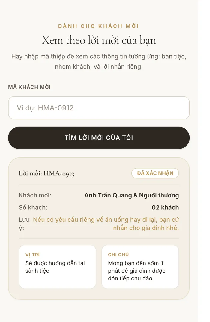 Thiệp ghi đích danh khách
